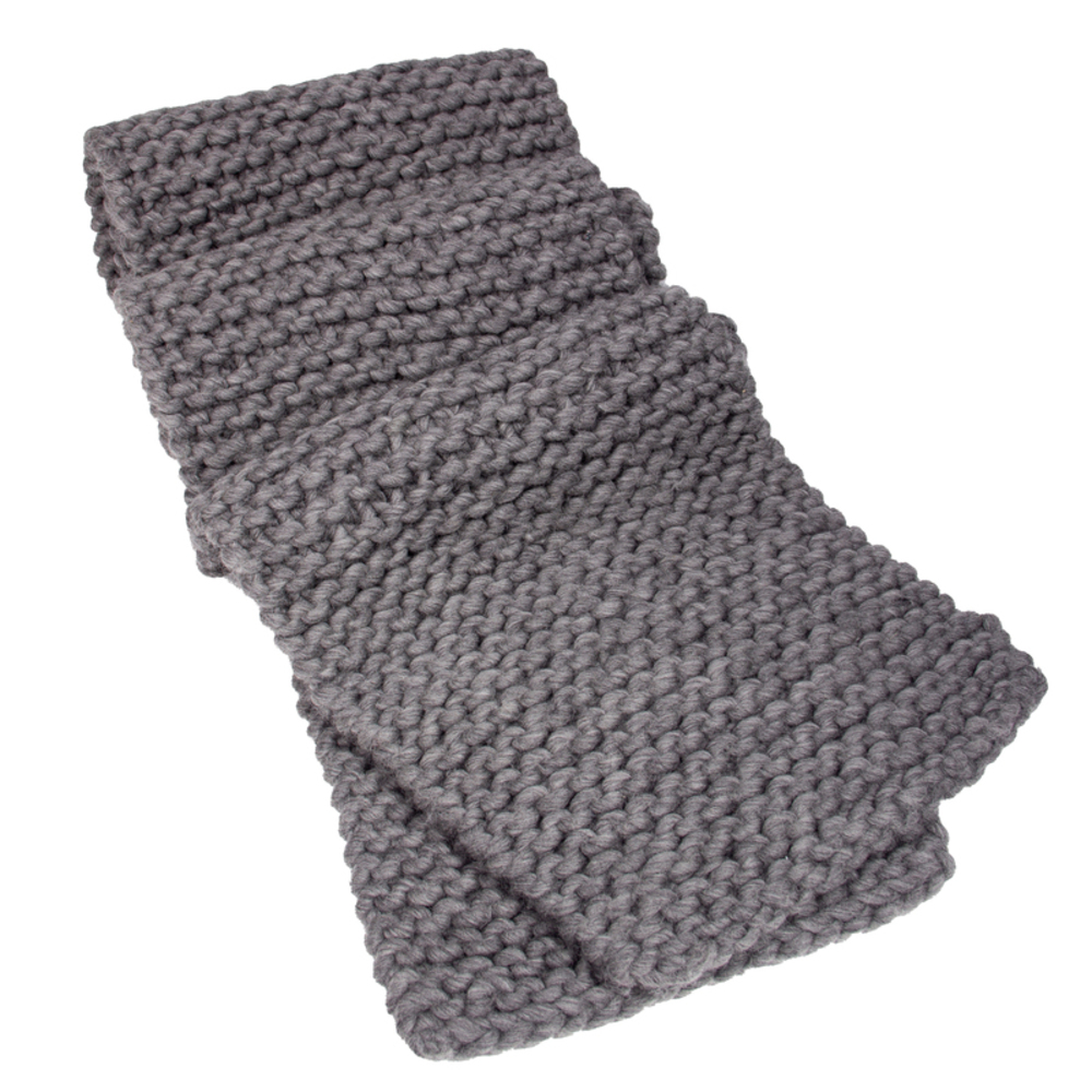 WOOL AND THE GANG GRAY KNIT SCARF | WOMENS SIZE 300CM